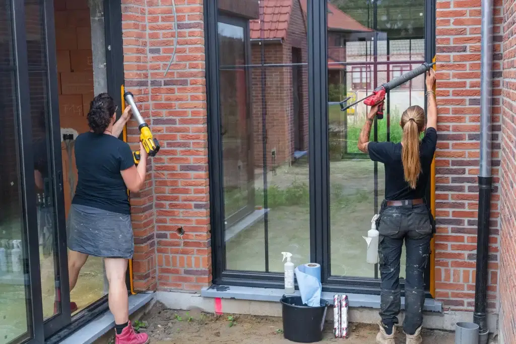 Elastische voeg tussen bouwelementen door GT Kitwerken